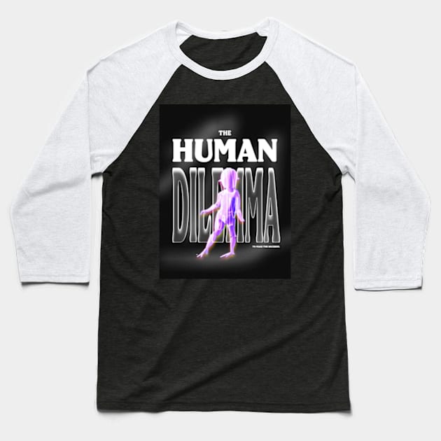 The human dilemma - Retro 3D figure Baseball T-Shirt by Kamaripen